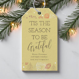 "Det här är säsongen för god jul Presentetikett