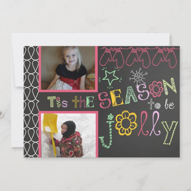 Det här är säsongen för Jolly Helgdag Photo Card Julkort (Framsida)
