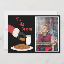 "Det här är säsongen Santa och Cookies Photo jul Julkort