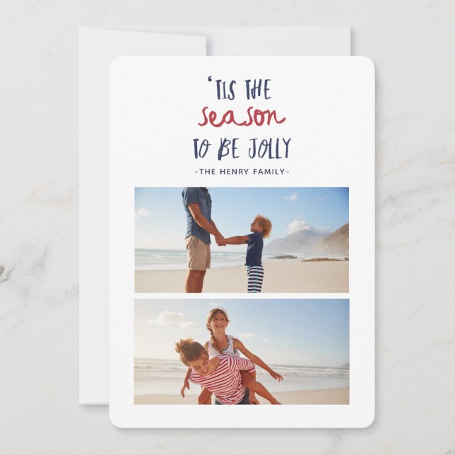 "Det här är säsongen två fotofamiljchristmas Julkort (Framsida)