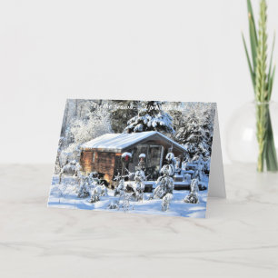 "Det här är säsongen uppe i norra Mn! God jul Tack Kort