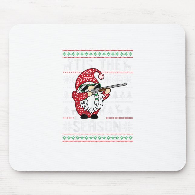 Det här är säsongens Hjort Gnome Reindeer jul Musmatta (Framsidan)