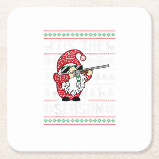 Det här är säsongens Hjort Gnome Reindeer jul Underlägg Papper Kvadrat