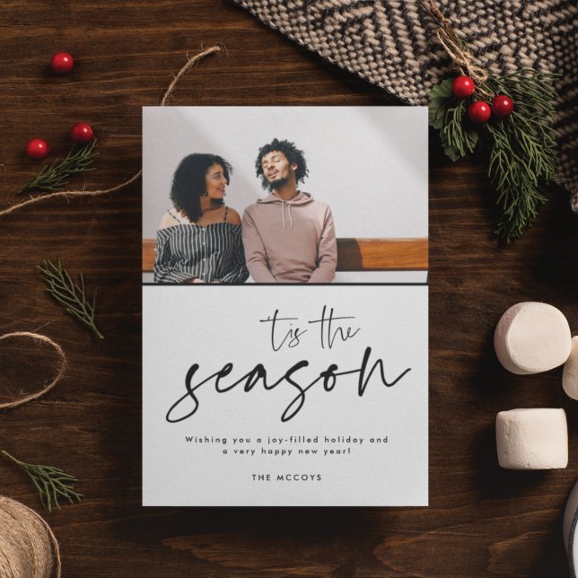 Det här är säsongens moderna fotojul julkort (Skapare uppladdad)