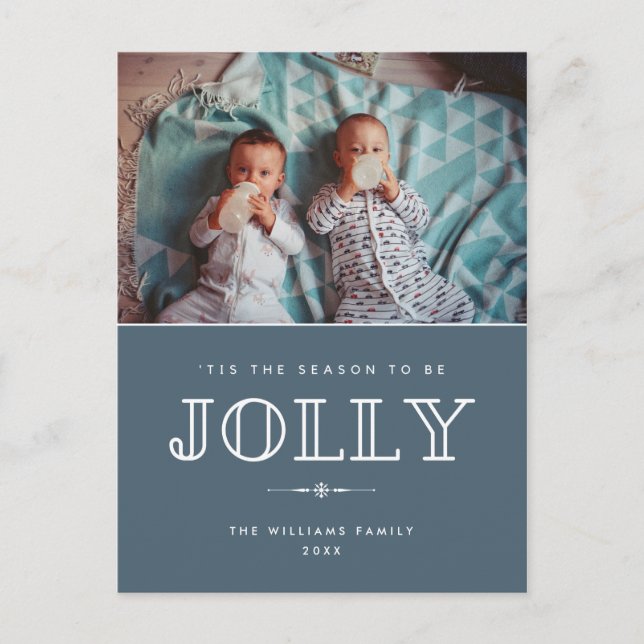 "Det här är säsongsblått julljokertecken för foto Helg Vykort (Framsida)