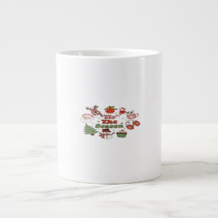 Det här är säsongsblocket för akrylisk jul jumbo mugg