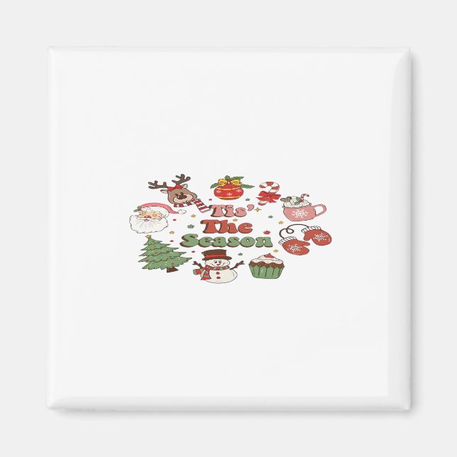 Det här är säsongsblocket för akrylisk jul magnet (Framsidan)