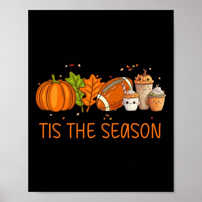 Det här är säsongsfotbolls-VM som pumpkin Spice Al Poster (Framsidan)