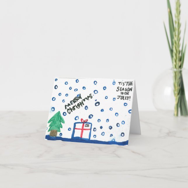 Det här är säsongsjulkortet helgkort (Framsida)