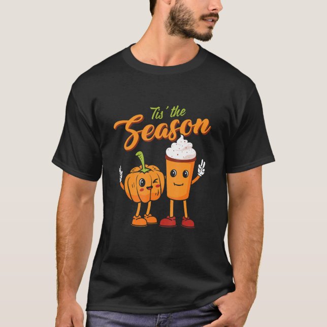Det här är säsongspumpan Spice Retro Fall Vibes Au T Shirt (Framsida)