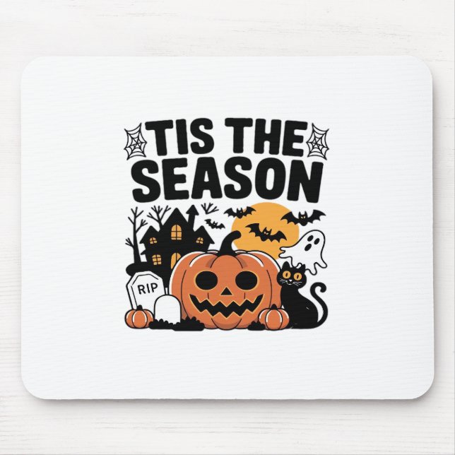 Det här är säsongspumpkin Halloween Fall Funny Cut Musmatta (Framsidan)