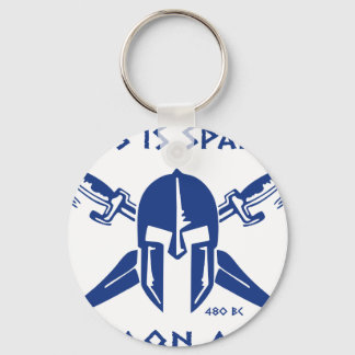 Det här är Sparta - Molon Lave - Blue Nyckelring