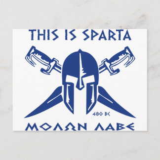 Det här är Sparta - Molon Lave - Blue Vykort