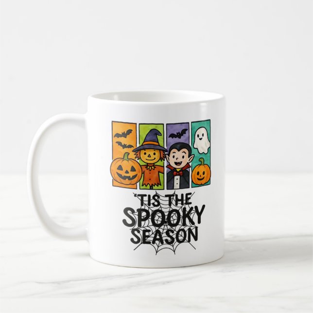 Det här är talessäsongen Halloween Vampire Pumpkin Kaffemugg (Vänster)