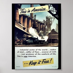 Det här är USA-Behållan gratis! Poster