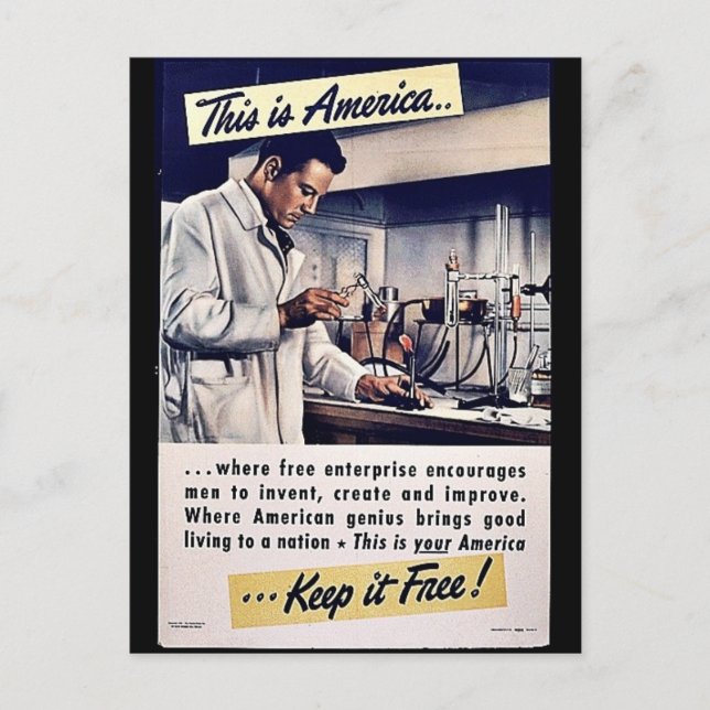 Det här är USA-Behållan gratis! Vykort (Framsida)