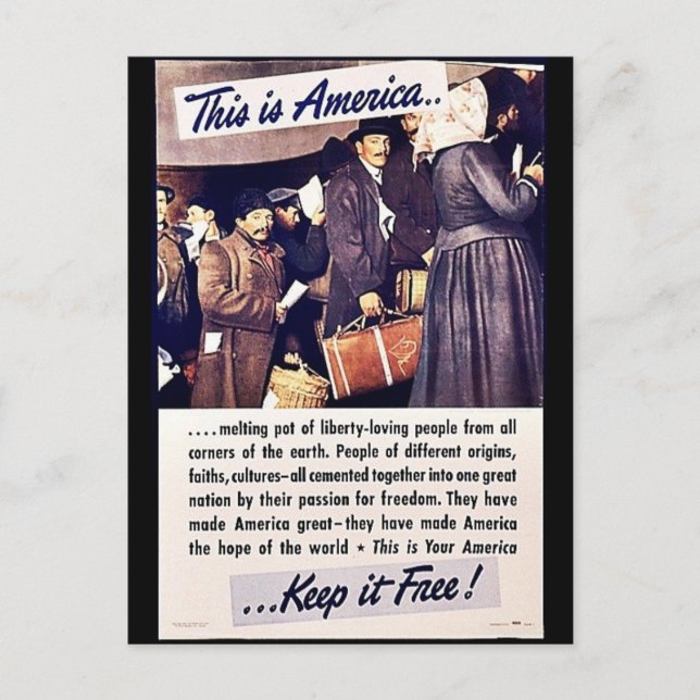 Det här är USA-Behållan gratis! Vykort (Framsida)