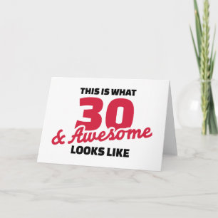 Det här är vad 30 & fantastisk ser ut som födelsed kort