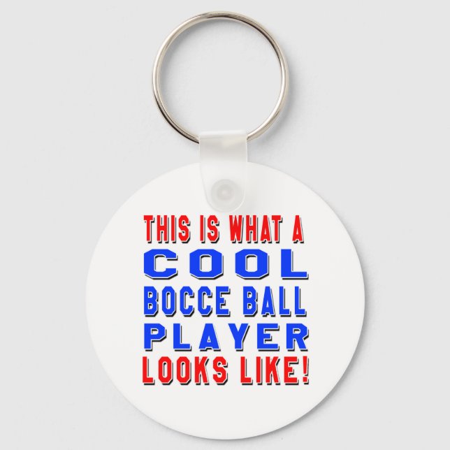 Det här är vad en Coola Bocce Boll Player ser ut s Nyckelring (Framsida)