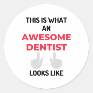 Det här är vad en Fantastisk-dentist ser ut som 2 Runt Klistermärke
