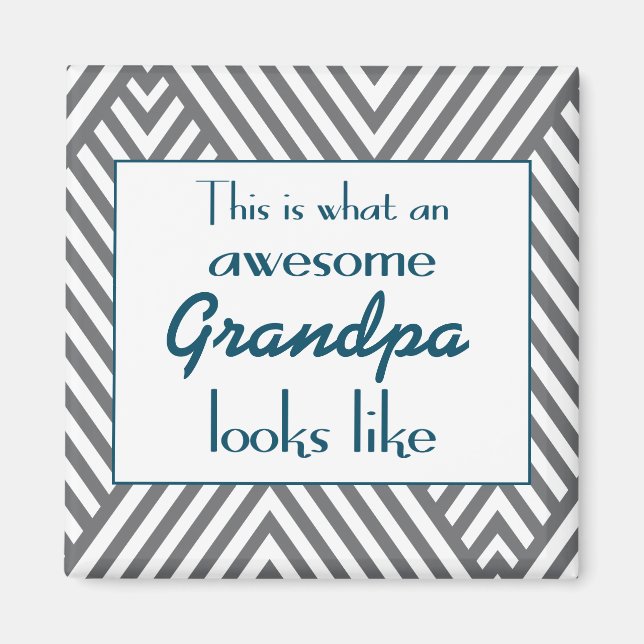 Det här är vad en Fantastisk morfar ser ut som Magnet (Framsidan)