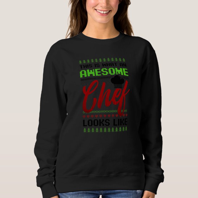 Det här är vad en kock ser ut som julkock t shirt (Framsida)