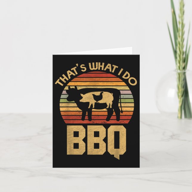 Det här är vad jag gör - Bbq - Funny Pub B Que Kort (Framsida)