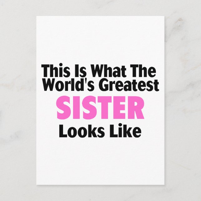 Det här är vad Världsmästare syster ser ut som Vykort (Framsida)