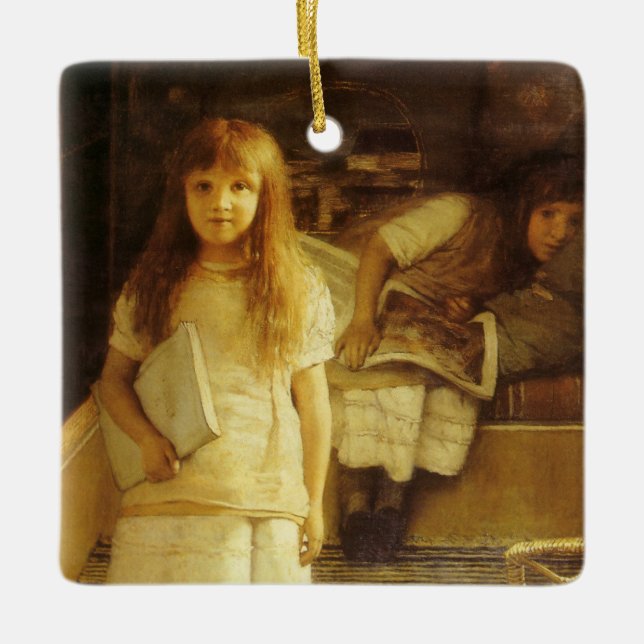 Det här är vårt hörn av Herr Lawrence Alma Tadema Julgransprydnad Keramik (Framsida)