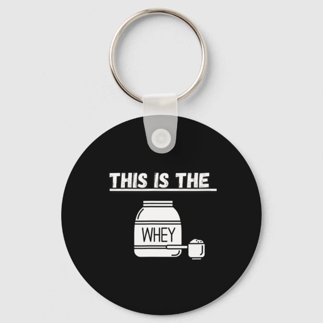 Det här är vassleets Gym-design Nyckelring (Framsida)