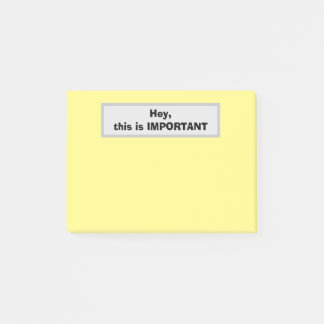 Det här är VIKTIGT (Gult) Post-it Block