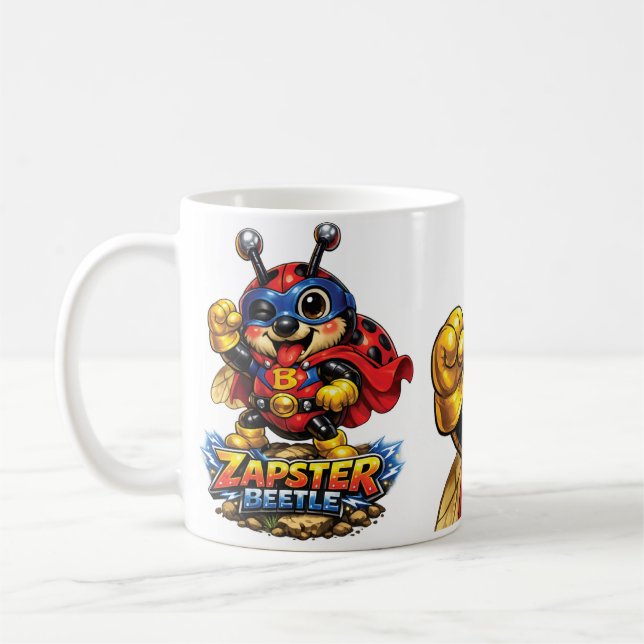 Det här är "Zapster Beetle"  Kaffemugg (Vänster)