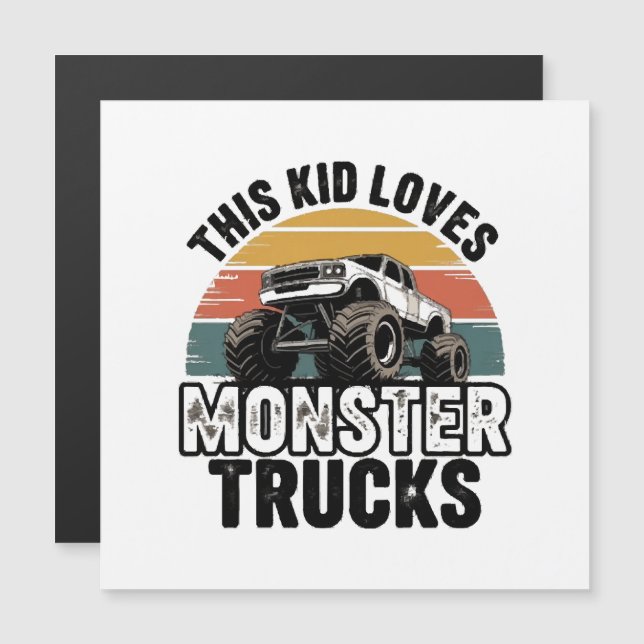 Det här barnet älskar monstertruckar (Fram/baksida)