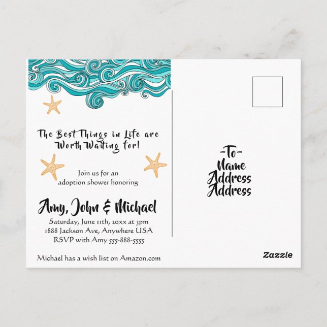 Det har betydelse för den här stjärnfisken vykort (Baksida)