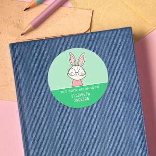 Det här bok-tillhöret till Cute-kaninbarn Runt Klistermärke