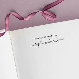 Det här Bok-Tillhöret till Trendig Script Namn Självfärgande Stämpel
