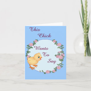 Det här Chick Note Card Kort