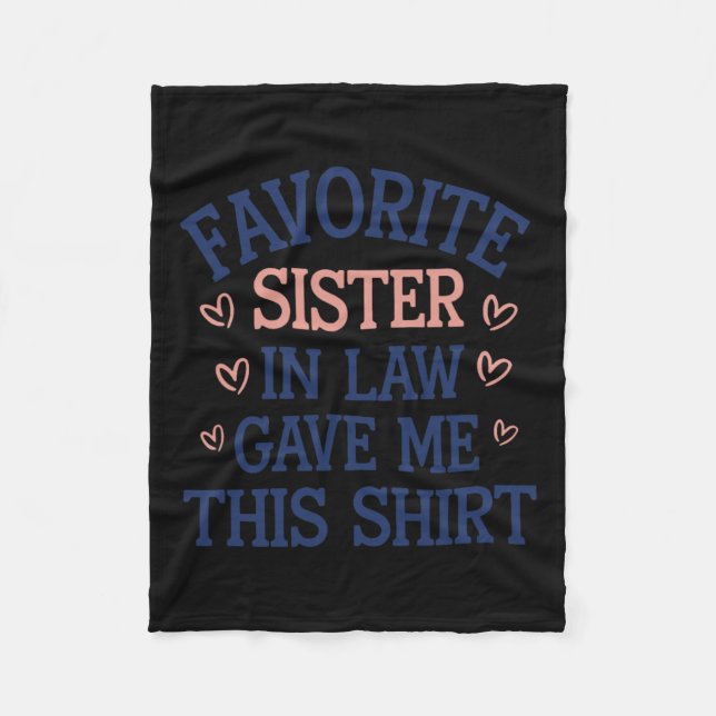 Det här gav mig en favoritsyster. fleecefilt (Framsidan)