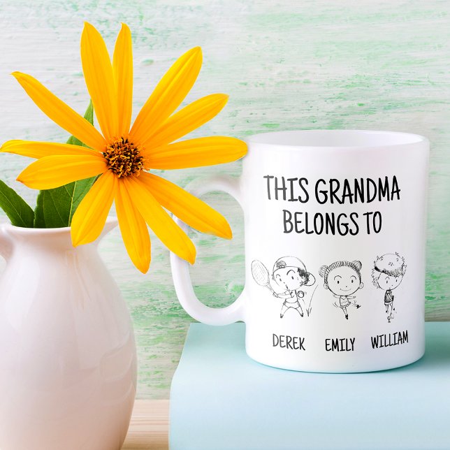 Det här Grandma-Tillhöret till 3 | Funny Gift Mugg (Skapare uppladdad)