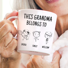 Det här Grandma-Tillhöret till 3 | Roligt Handmåla Kaffemugg