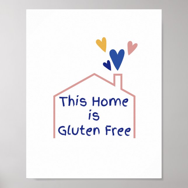 Det här hemmet är fritt från gluten - Celiac Disea Poster (Framsidan)