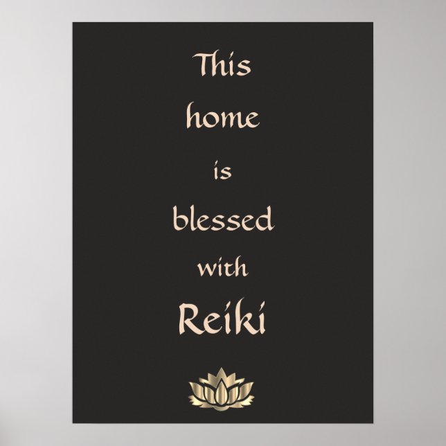 Det här huset är välsignat med Reiki Poster (Framsidan)