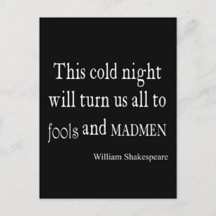 Det här Kallet: Nattskårar och Shakespeare-citat Vykort