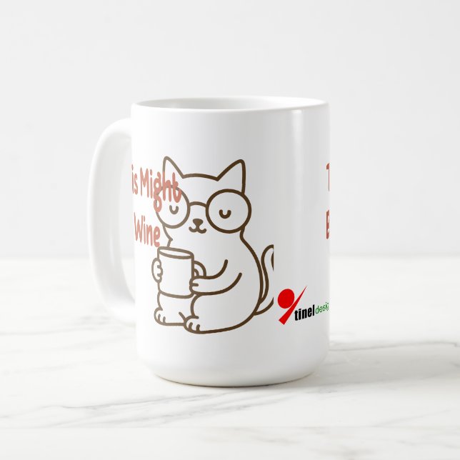 Det här kanske är vin – Kattmugg Edition Kaffemugg (Framsida vänster)