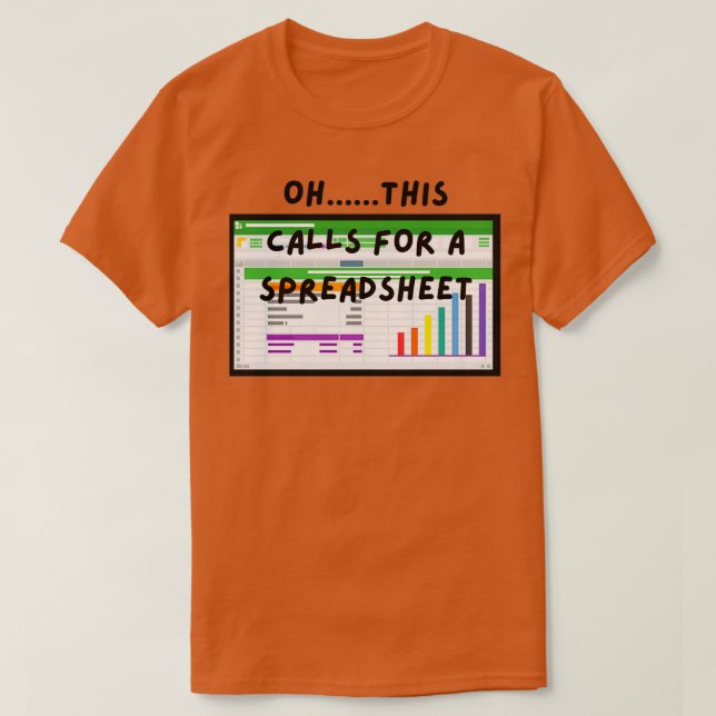 Det här kräver ett kalkylblad 2 t shirt (Design framsida)