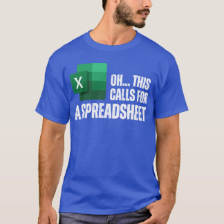 Det här kräver ett kalkylblad för ett kontor t shirt