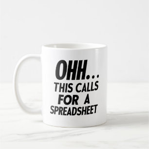 Det här kräver ett kalkylblad kaffemugg