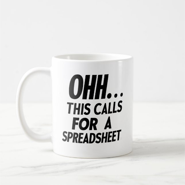 Det här kräver ett kalkylblad kaffemugg (Vänster)