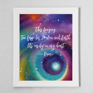 Det här längtande Rumi citat Celestial Poster