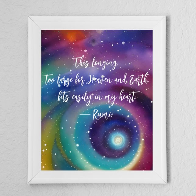 Det här längtande Rumi citat Celestial Poster (Skapare uppladdad)